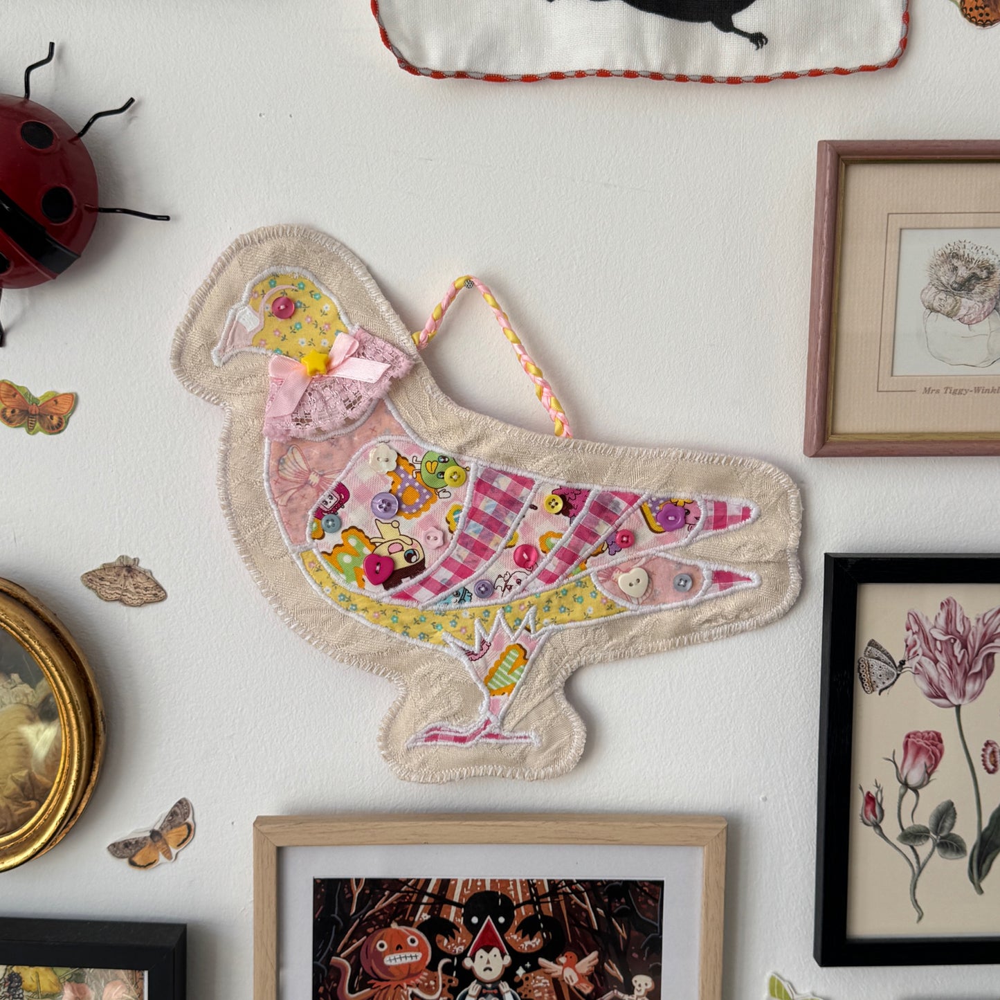 Pastel Pigeon Wall Hanging