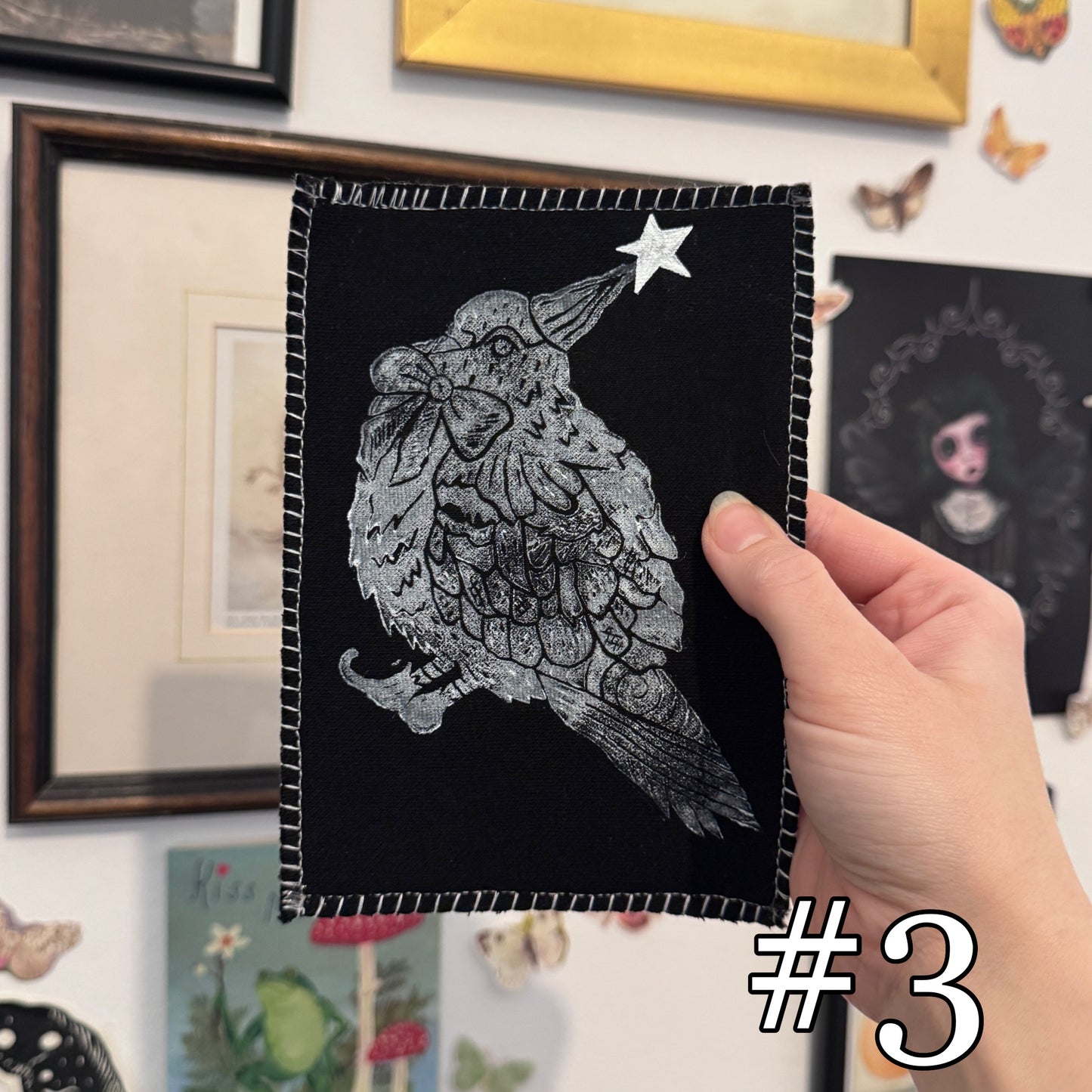 Wizard Pigeon Patches ~ Black