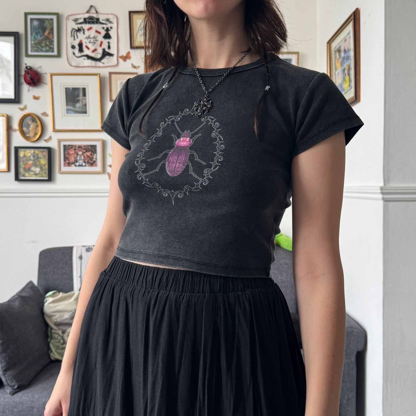 Beetle Buddy Baby Tee ~ Black