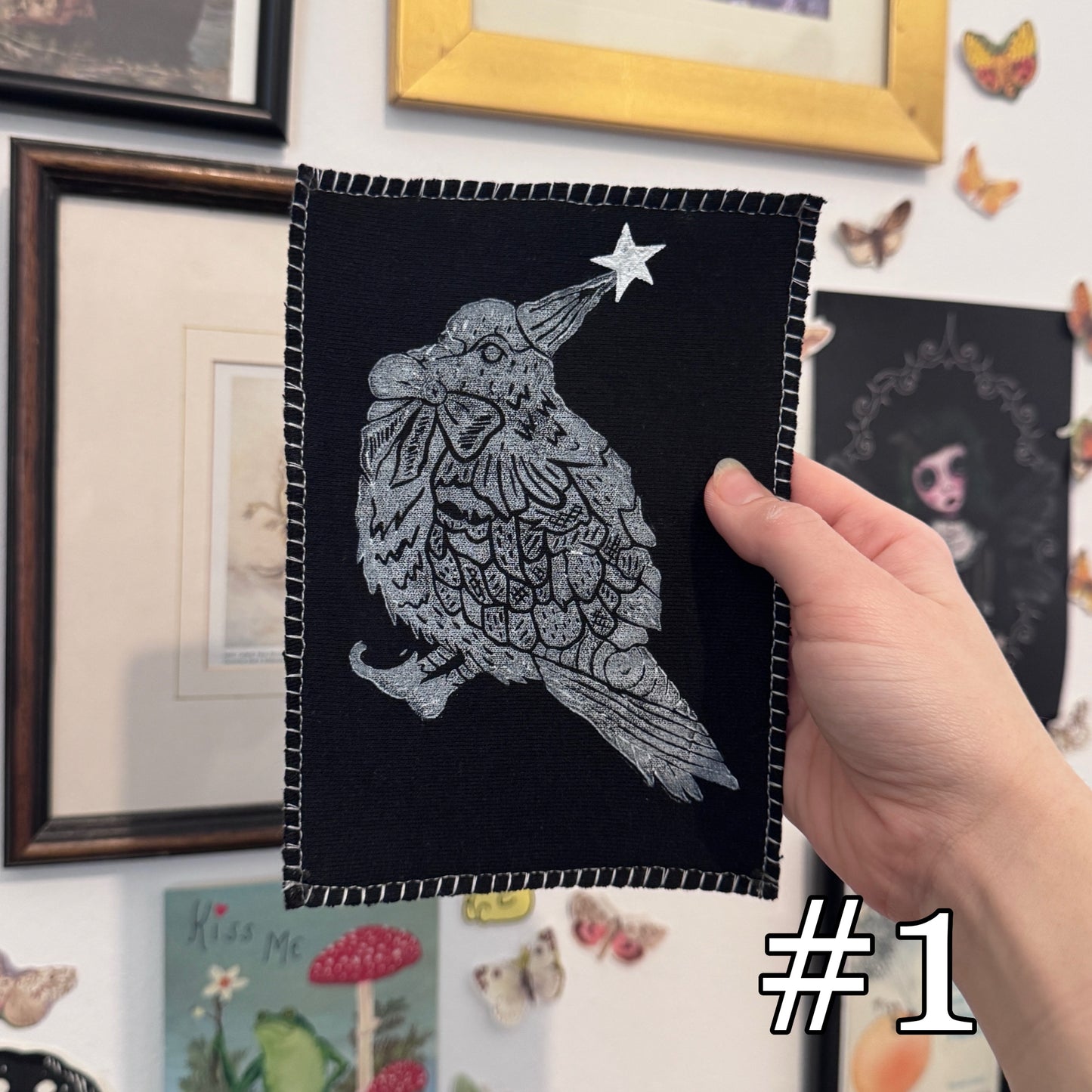 Wizard Pigeon Patches ~ Black